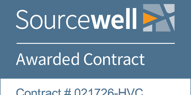 Sourcewell Awarded Contract logo, Contract # 021726-HVC.